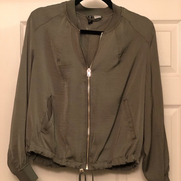 Olive green lightweight bomber jacket - Picture 2 of 4